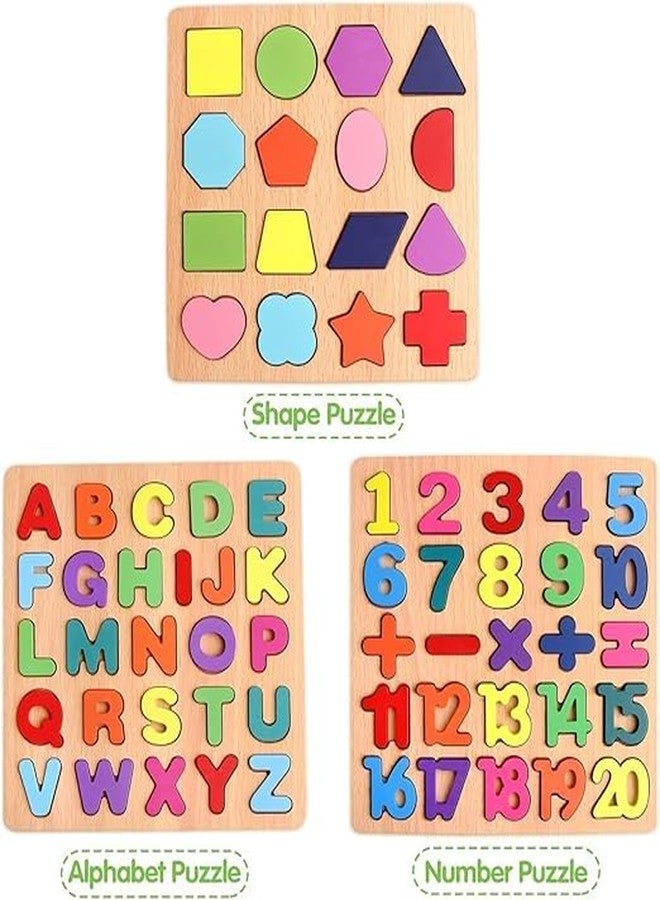 ZELVO Wooden Learning Educational ABCD Board for Kids, Activity Toys for Toddlers & Preschoolers | ABCD Puzzle Set | Puzzle Toys for 2 Years Old Boys & Girls (Alphabets, Numbers & Shapes) - Image 5